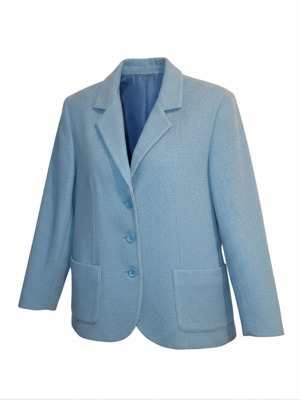 Cashmere Wool Teal Green Office Blazer Jacket Size 8